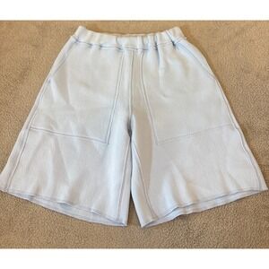 Bottega Veneta Spring 2015 Runway Light Blue Cotton Blend Jersey Short IT 38 Y2K